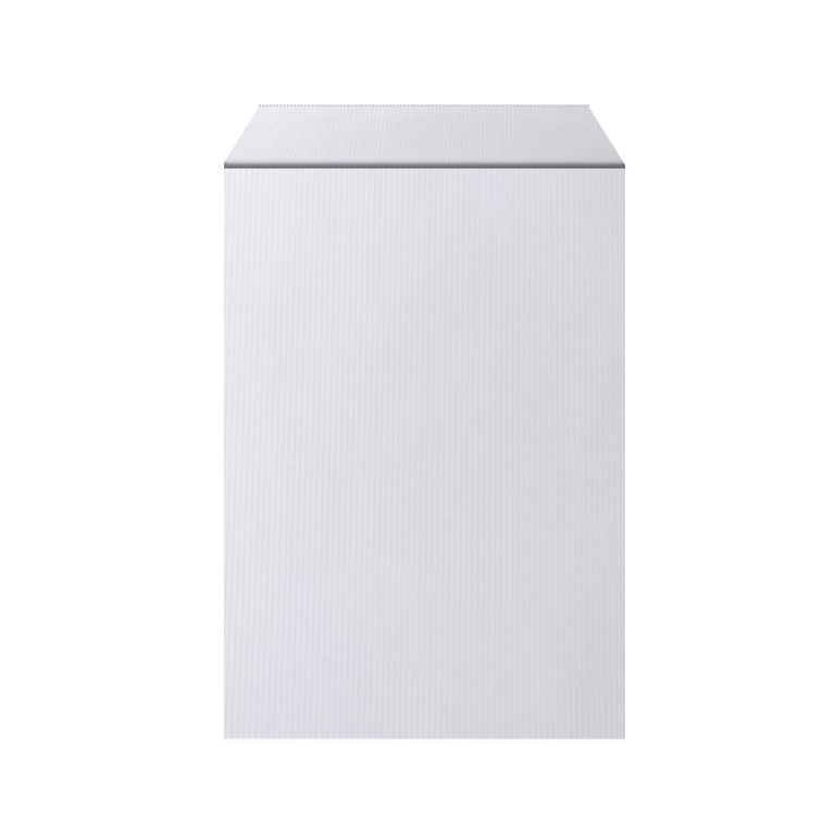 Smart buy: geschenkzakjes met klepje, buiten- en binnenkant effen wit op sterk geribbeld mat papier.
 